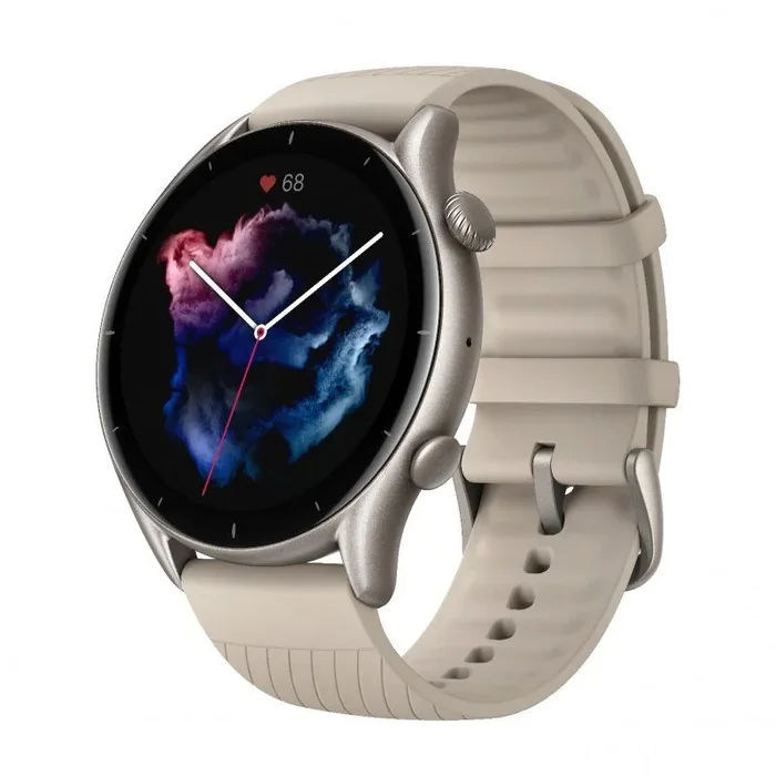 Reloj Amazfit Gtr 3, Watch de Color Gris Medianoche (Moonlight Grey) Pantalla HD AMOLED de 1,39″. 21 Modos deportivos. Resistencia al agua de 5 ATM. Autonomía de 840 horas. Tiempo de carga de 2 horas.