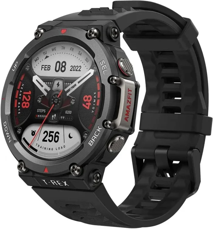 Reloj Amazfit T-rex 2. Color Negro (Ember Black). Reloj Deportivo Premium Multideporte con GPS Navegación en Tiempo Real. Más de 150 Modos Deportivos. Frecuencia cardíaca Monitoreo SpO2.