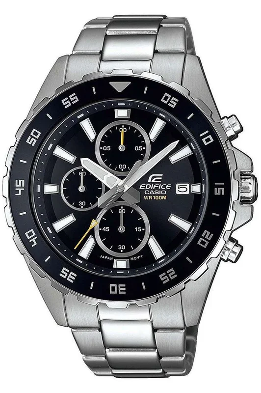 Reloj Casio EFR-568D-1AVUEF Acero Inoxidable correa color: Metálico Dial Negro Cronógrafo Hombre