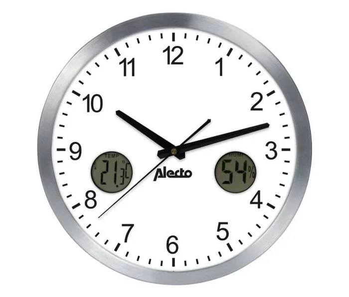 Reloj Clasico Con Higrometro Y Termometro