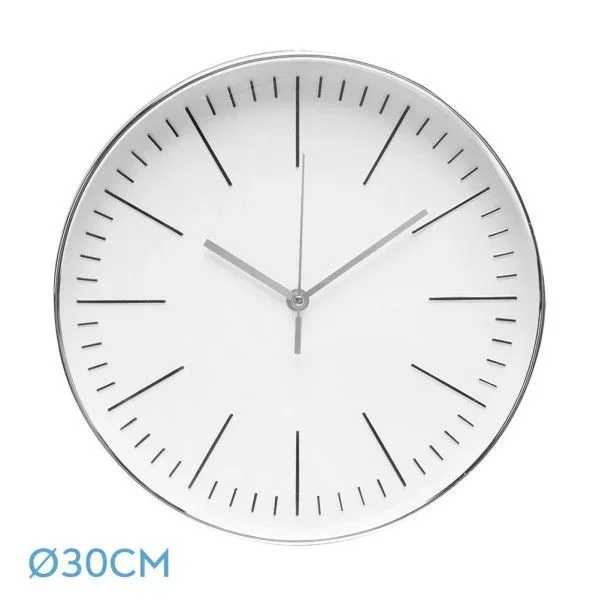 Reloj de pared hera plata 30d movimiento continuo