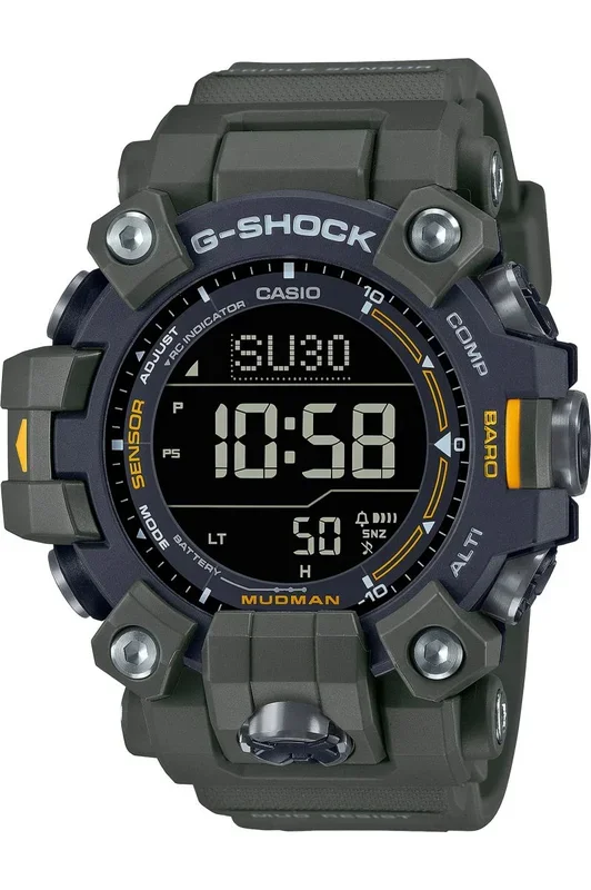 Reloj de pulsera CASIO G-Shock – GW-9500-3ER correa color: Verde oliva Dial LCD Negro Hombre