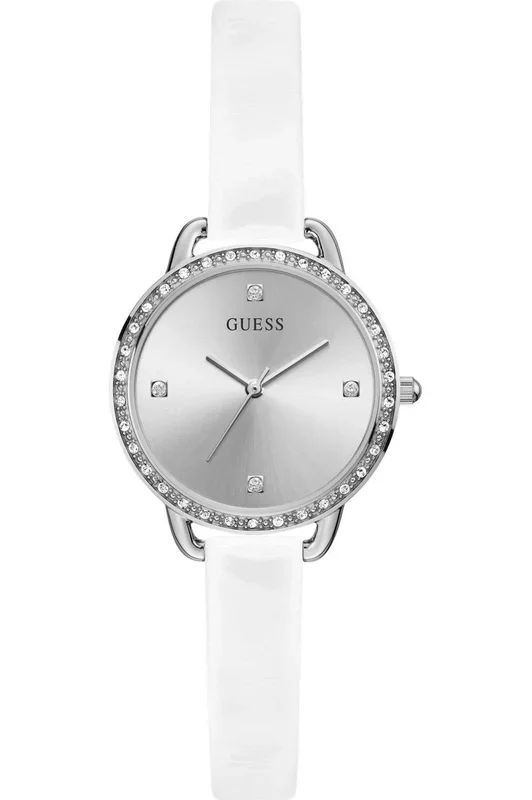 Reloj de pulsera GUESS – GW0099L1 correa color: Blanco Dial Gris plata Mujer