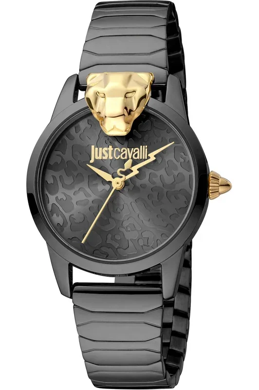 Reloj de pulsera Just Cavalli Animalier Donna Graziosa – JC1L220M0265 correa color: Negro Dial Negro Mujer