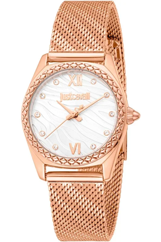 Reloj de pulsera Just Cavalli Just Cavalli Animalier Lustro – JC1L313M0045 correa color: Oro rosa Dial Gris plata Mujer