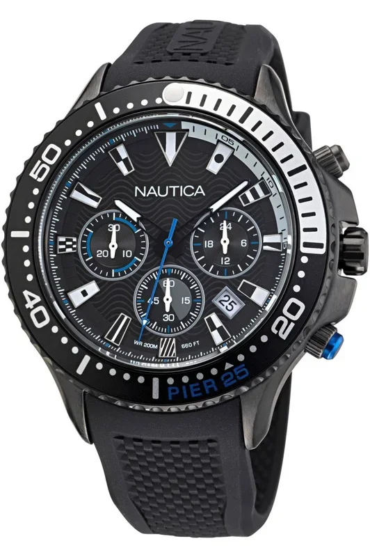 Reloj de pulsera Nautica – NAPP25F17 correa color: Negro Dial Negro Hombre