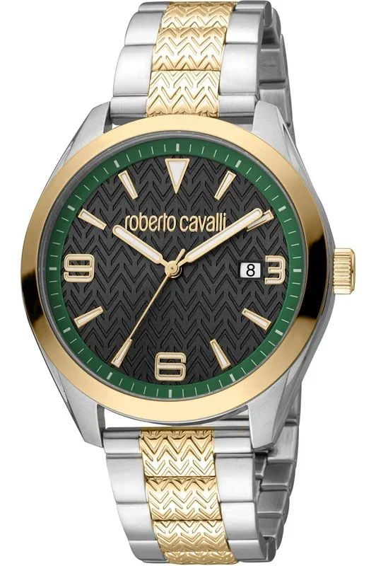 Reloj de pulsera Roberto Cavalli – RC5G048M0075 correa color: Oro amarillo Dial Negro Hombre