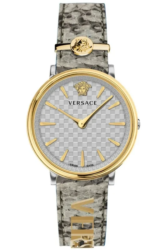 Reloj de pulsera Versace – VE8104422 correa color: Gris piedra Dial Gris plata Mujer