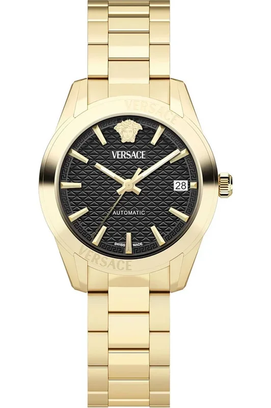 Reloj de pulsera Versace – VESCA0624 correa color: Oro amarillo Dial Metal Negro Mujer