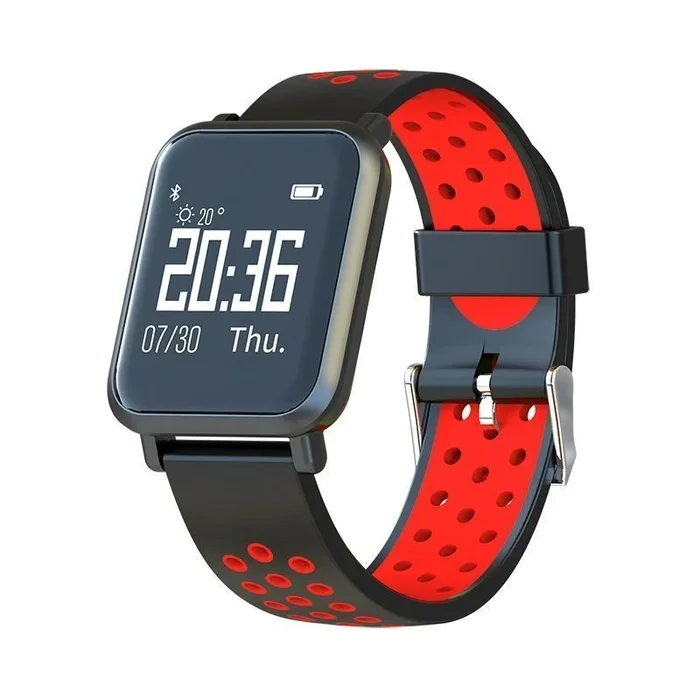 Reloj inteligente leotec multisport helse rojo – panel oled 2.4cm – bt 4.0 – pulsometro dinámico 24h – tensiometro – sumergible 50m – bat 150mah
