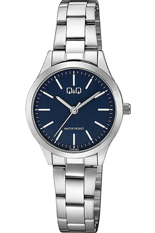 Reloj Q&Q C229-803Y Metal correa color: Metálico Dial Azul Analógico Mujer