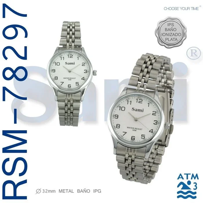 Reloj sami sra metal red ips nos 3atm