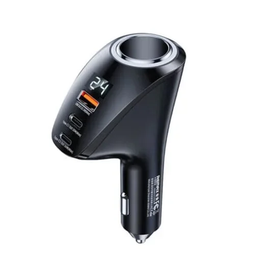 Remax Rcc339 Warriors Series 3 En 1 Encendedor De Cigarrillos Digital Para Automóvil 88.5W Pd Cargador Rápido