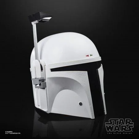 Replica casco electronico hasbro star wars bobba fett prototipo armor blanco edicion limitada