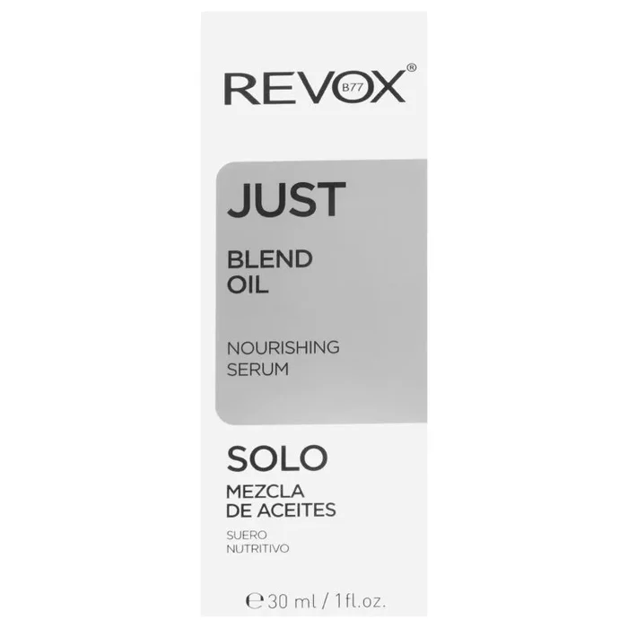 REVOX B77 – Just Blend Oil, 30 ml, Mezcla de Aceites para Rostro y Cuello, Suero Nutritivo, Hidrata y Recupera la Luminosidad de la Piel, Sérum Anti Imperfecciones, Fórmula Ligera de Rápida Absorción