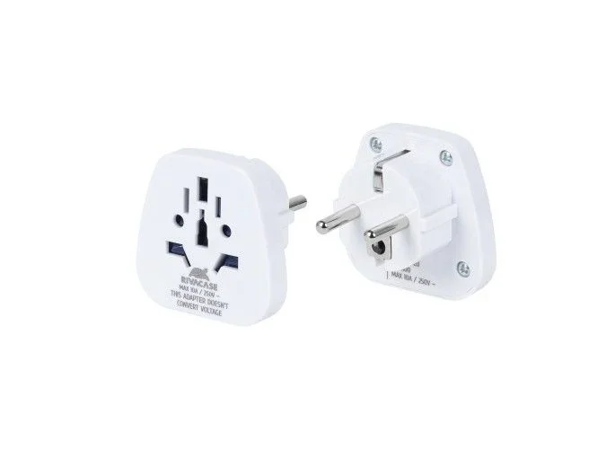 Rivacase PS4100 W00 adaptador de enchufe eléctrico Tipo C (Europlug) Tipo G (RU) Blanco