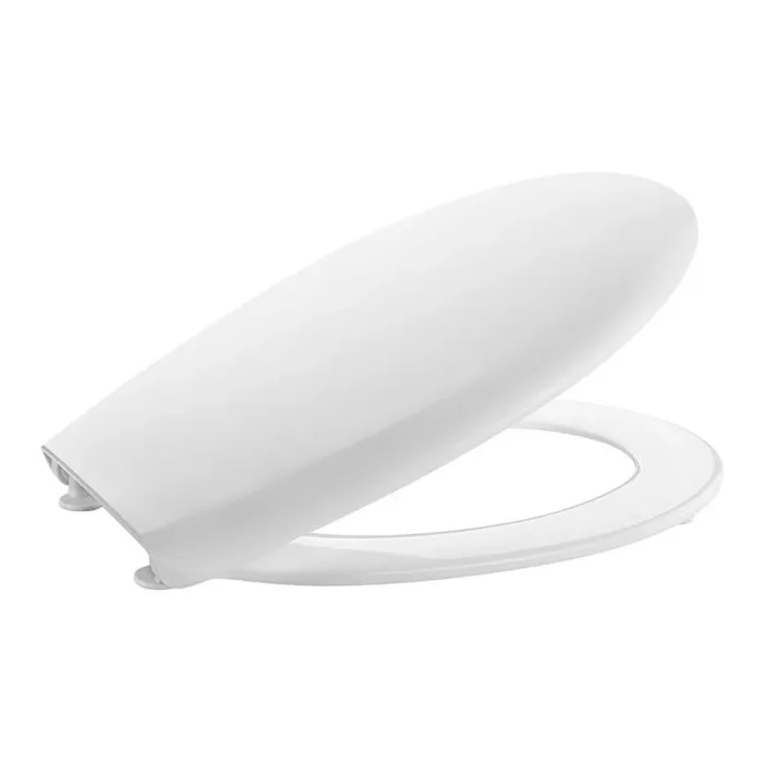 Roca Victoria – Tapa y asiento de Supralit para inodoro con bisagras acetálicas, tapadera de WC original con ajuste perfecto, recambio para tapa de váter resistente, blanco, A801B6600B