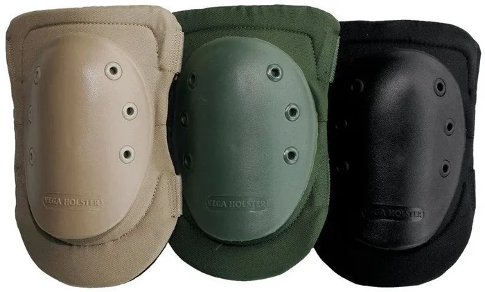 Rodilleras acolchadas con parachoque de goma dura de color verde o negro Vega Hoslter OE30