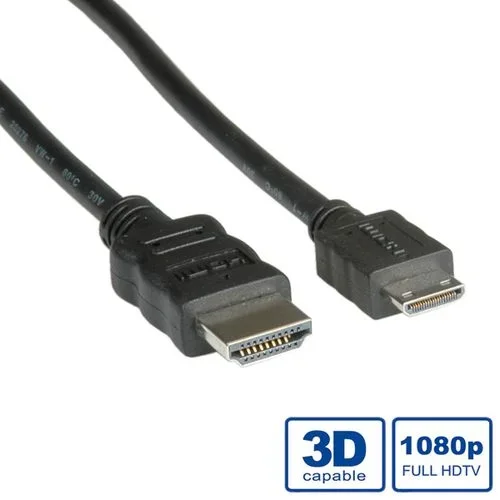 ROLINE 11.04.5580 cable HDMI 2 m HDMI tipo A (Estándar) HDMI tipo D (Micro) Negro
