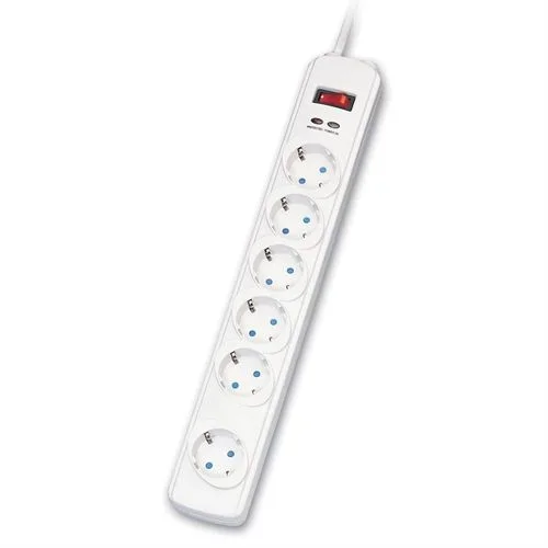 ROLINE 19.07.1606 limitador de tensión Blanco 6 salidas AC 230 V 2 m