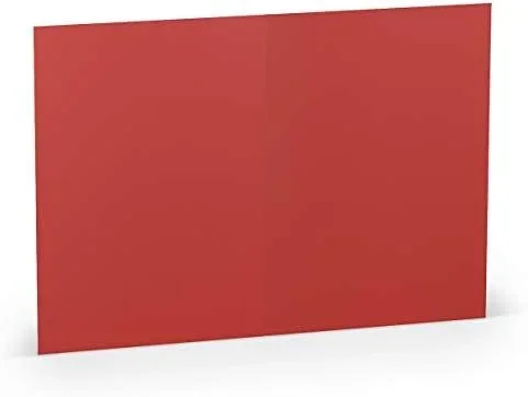 Rossler – Pack 5 unids. tarjeta doble a6 color rojo tomate
