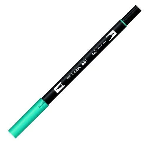 Rotulador doble punta pincel color turquoise tombow