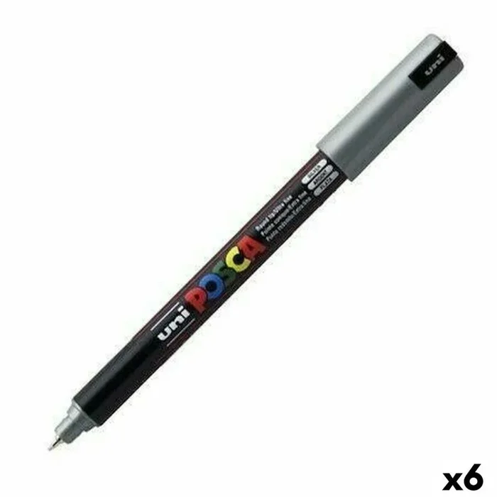 Rotuladores posca pc-1mr plateado (6 unidades)