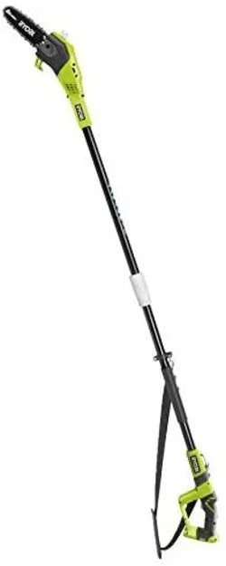 RYOBI – Podadora Eléctrica de Pértiga Sin Cable 18V ONE+ – Máquina de Podar con Tubo de Extensión – Bomba de Aceite Automática – Buena Autonomía – 1 Batería 1,5Ah, Cargador 1,5A y Accesorios Incluidos
