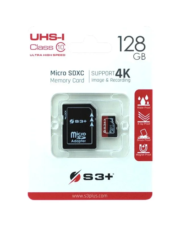 S3+ S3SDC10U1/128GB memoria flash MicroSDXC Clase 10