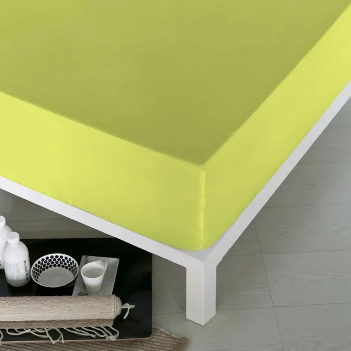 Sábana Bajera Ajustable Naturals Pistacho Cama de 135 (135 x 190 cm)