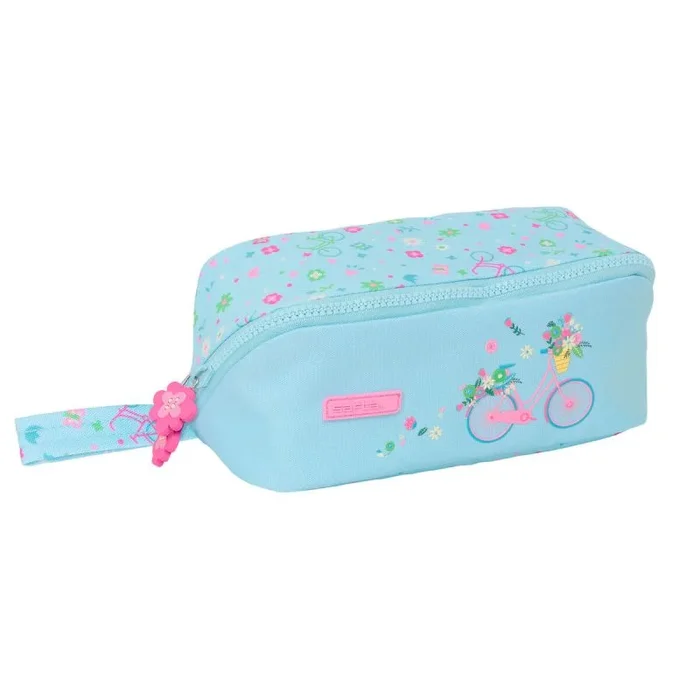 Safta – Portatodo Cuadrado Grande, Estuche Infantil, Estuche Niño, Ideal para Niños en Edad Escolar, Cómodo y Versátil, Calidad y Resistencia, 20x10x10 cm, Color Azul