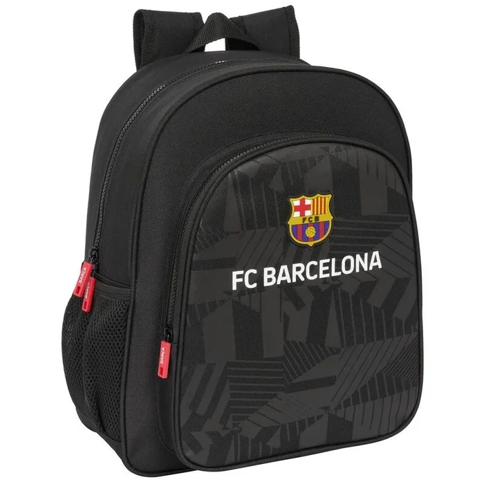 Safta F.C. BARCELONA BLACK – Mochila Escolar Niño, Mochila Infantil, Adaptable a Carro, Ideal para Niños en Edad Escolar, Cómoda y Versátil, Calidad y Resistencia, 32x12x38 cm, Color Negro