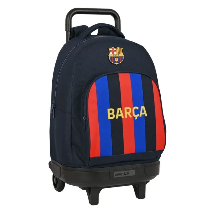 Safta, Mochila Grande con Ruedas Compacta Extraíble F.C. Barcelona 1ª Equipación 22/23, 330x220x450 mm Unisex niños, Azul Marino Y Granate, Estándar