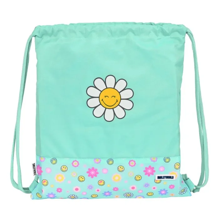 Safta-S4306472 Saco Plano Smiley World Summer Fun 35X40X1Cm, Multicolor, Talla única (612281196)