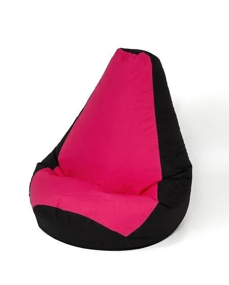 Sako bolso puf pera negro-rosa xxl 140 x 100 cm