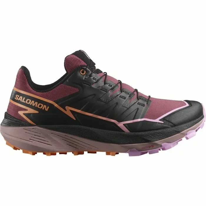 Salomon Tenis Thundercross para mujer, Nocturne/Negro/Papaya, 5.5