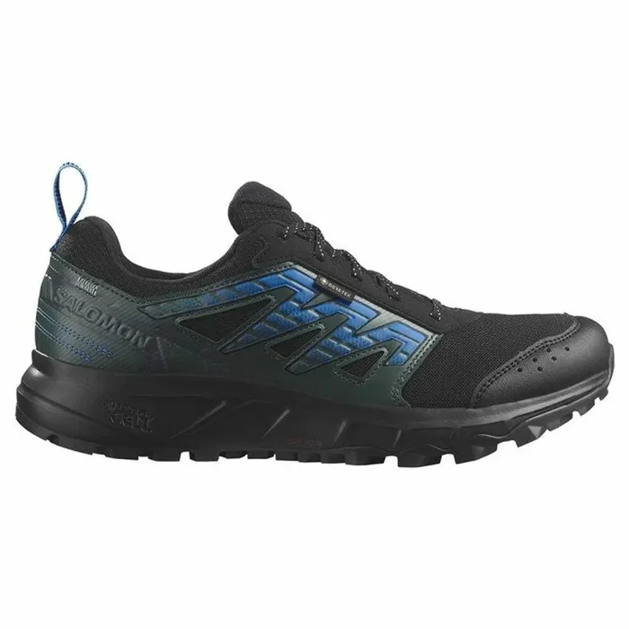 SALOMON Wander Gore-tex, Zapatillas de Deporte Hombre, Black Darkest Spruce Ibiza Blue, 43 1/3 EU