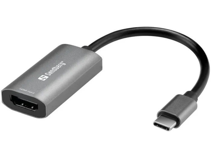 Sandberg HDMI Capture Link to USB-C HDMI Capture Link to USB-C, 136-36 (HDMI Capture Link to USB-C, USB Type-C, HDMI Output)