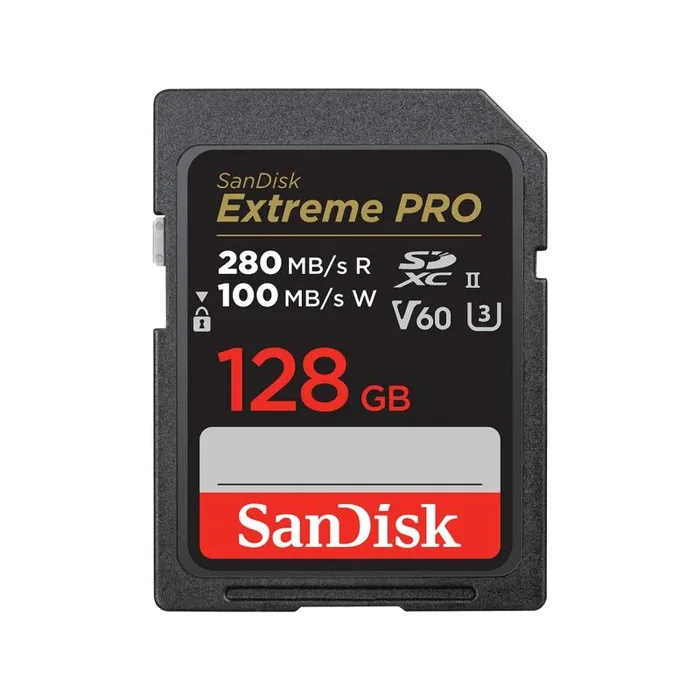 SanDisk 128 GB Extreme PRO Tarjeta de memoria SDXC, con hasta 280 MB/s, UHS-II, C10, U3, V60