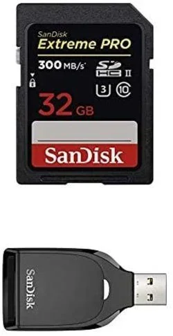 SanDisk SDSDXPK-032G-GN4IN Extreme PRO – Tarjeta de memoria SDHC de 32 GB + SanDisk SD UHS-I – Lector de tarjetas