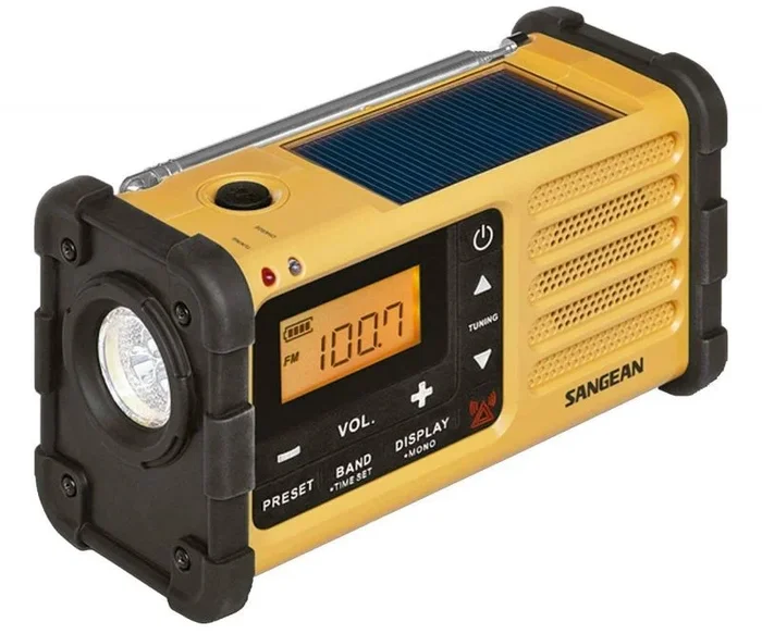 Sangean MMR-88 – Radio con Bateria Recargable, Amarillo