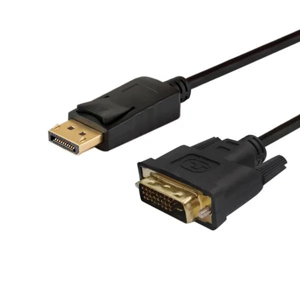 Savio CL-122 adaptador de cable de vídeo 3 m DisplayPort DVI Negro