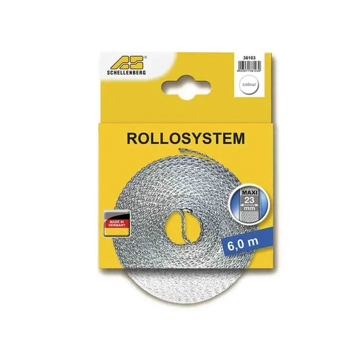 Schellenberg Cinta de persiana MAXI (23 mm de ancho, 6 m) color blanco