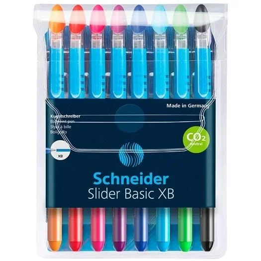 Schneider Set de Bolígrafos Slider Basic XB 8 Piezas Multicolor