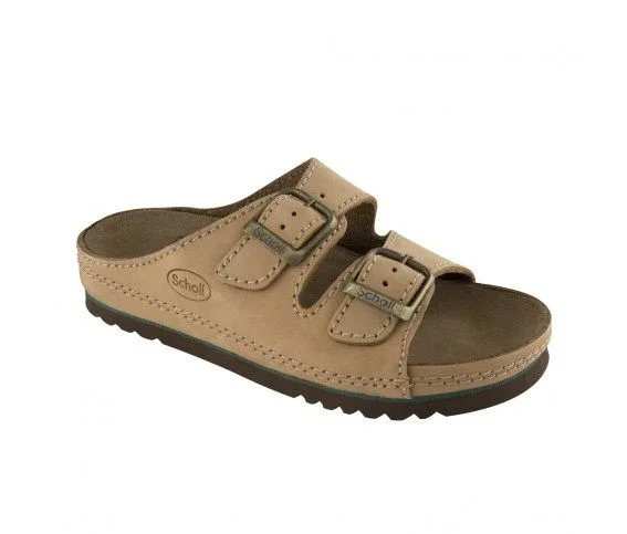 Scholl Air Bag Nublined-U, Sandal Unisex adulto, Marrón, 37 EU