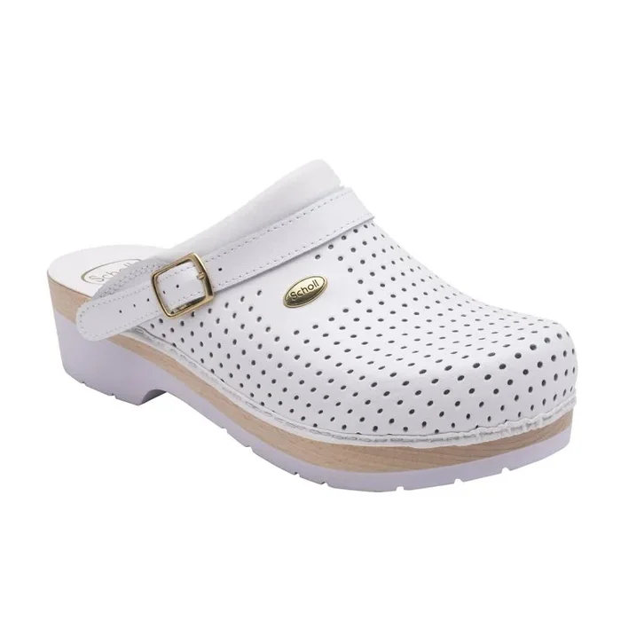 Scholl Clog Supercomfort, Zapatos Profesionales, Unisex adulto, Blanco, 42 EU