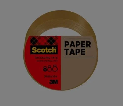 Scotch Cinta Adhesiva de Papel Para Correo, Marrón, 50 mm x 50 m, 1 Rollo/Paquete – Sellado de Paquetes Ligeros y Sobres