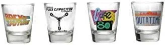 SD Toys SDTUNI20094 Set 4 Vasos chupito Regreso al Futuro, Cristal