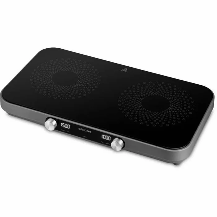 Sencor 2803BK SmoothCook – Placa vitrocerámica doble infrarroja con superficie vitrocerámica, control fácil y limpieza rápida, ideal para hogar, dormitorios y oficina