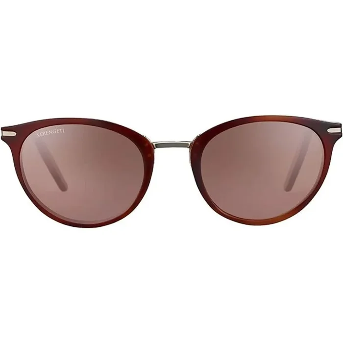 serengeti 8966 54 Gafas de Sol, Shiny Red Tortoise/Mineral Polarized, Talla única Unisex Adulto
